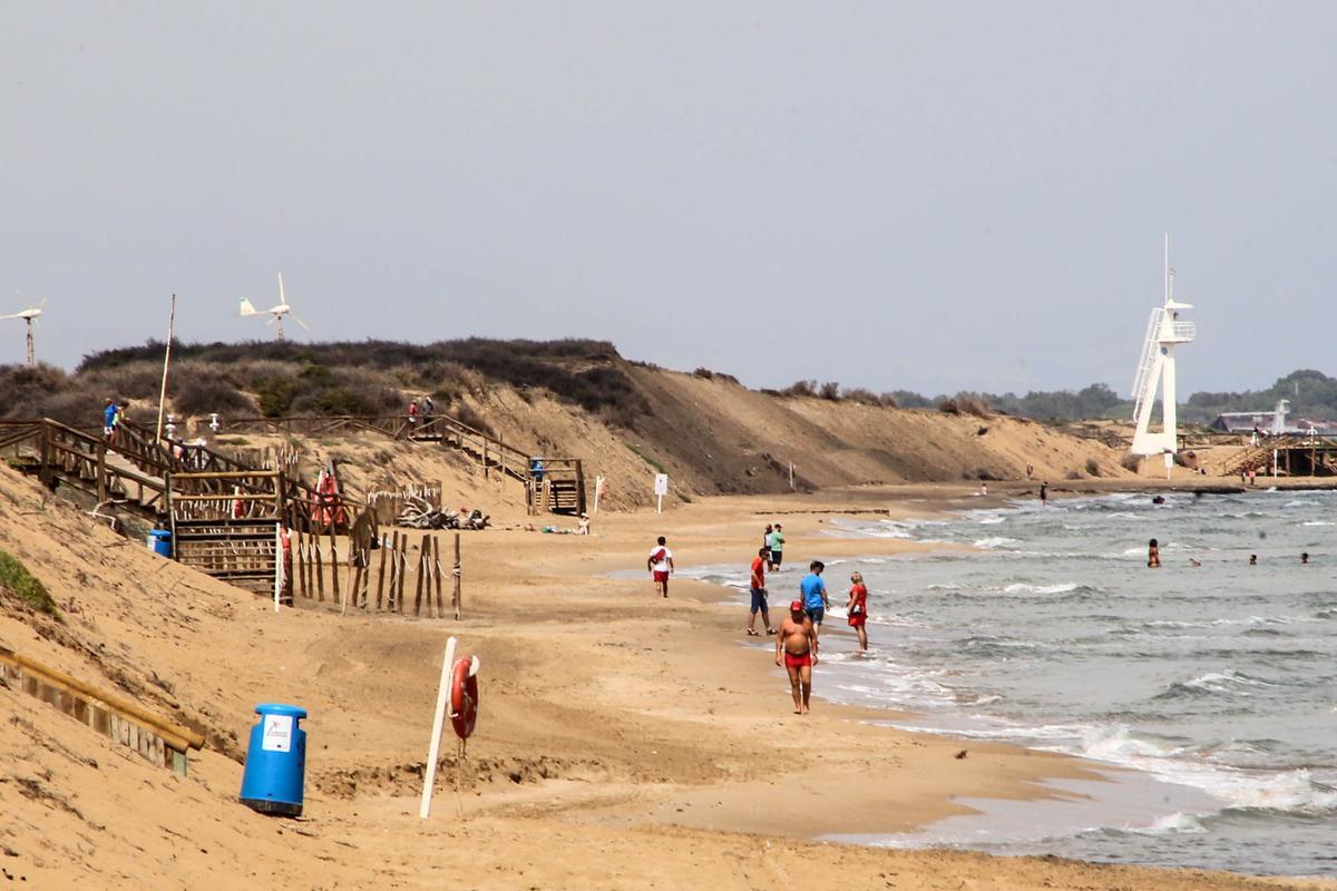La playa de La Roqueta, en Guardamar del Segura