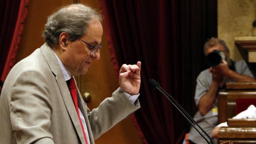 Quim Torra, aquest matí al Parlament.