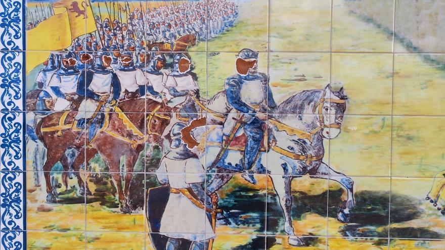 Vandalizan de nuevo las caras cristianas del mural de Alfonso IX en Badajoz
