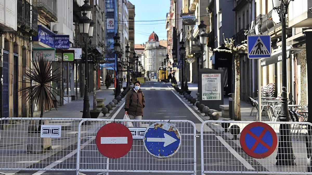 La calle Ulla de A Estrada será peatonal. |  // BERNABÉ/JAVIER LALÍN