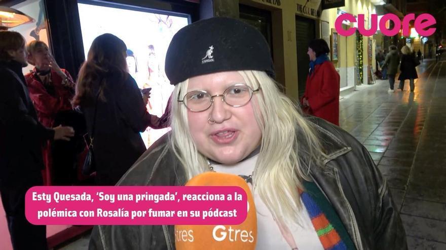 Esty Quesada, 'Soy una pringada', reacciona a la polémica por fumar con Rosalía en su entrevista