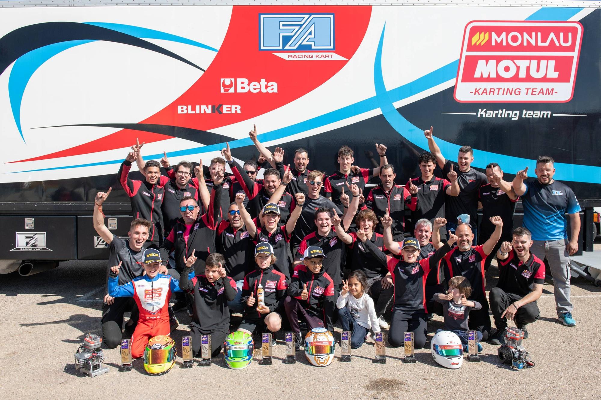 El Monlau Motul Karting Team arranca el CEK 2022 en Motorland con cuatro victorias