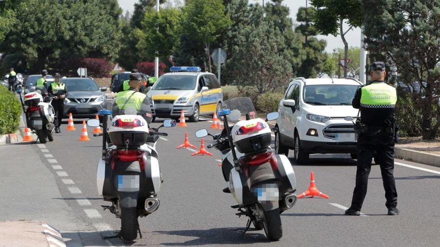 Un control de la Policía Local de Sagunt