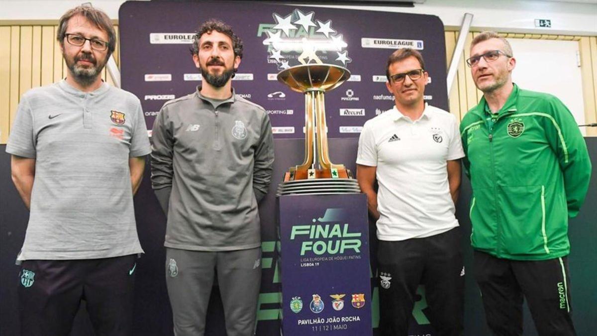 Los cuatro entrenadores de los equipos de la Final Four