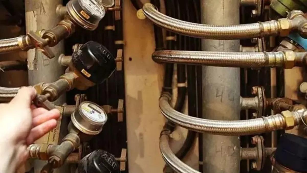 Vista de unos contadores de agua.