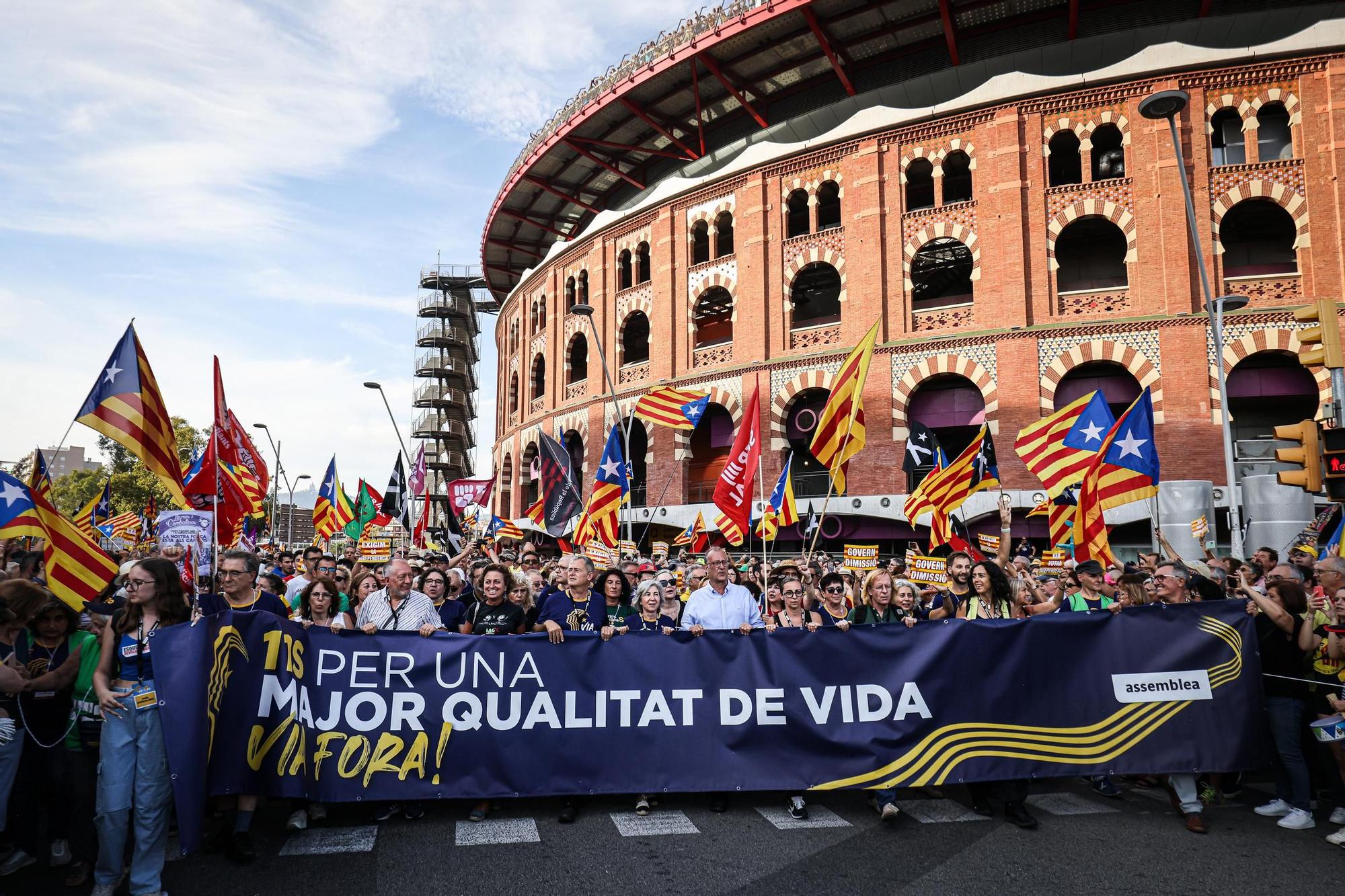 La manifestació de l'ANC per la Diada a Barcelona