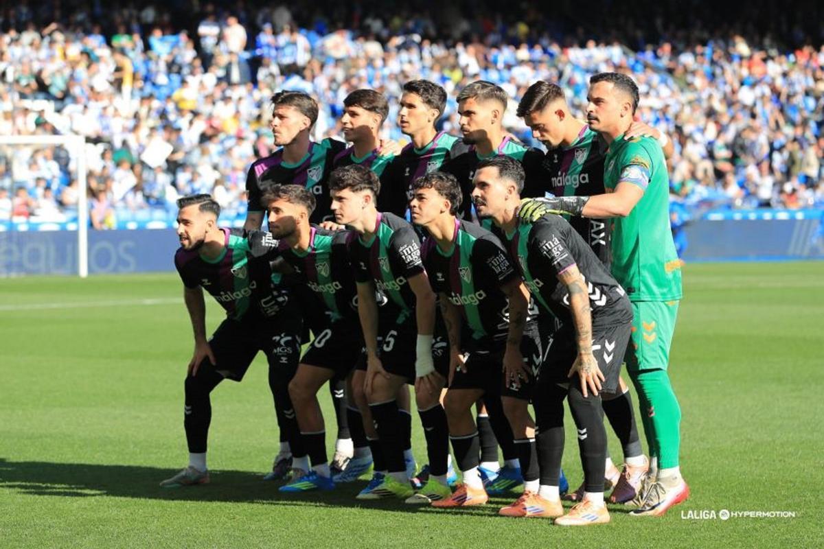 Este fue el once que presentó el Málaga CF en Riazor.