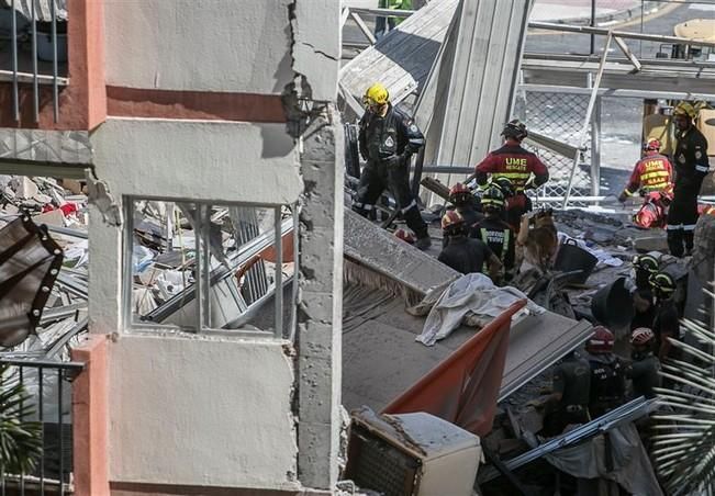 Derrumbe de un edificio de viviendas en Los Cristianos