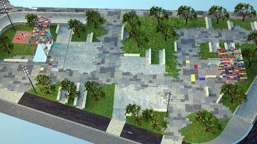 Imagen del proyecto de la futura plaza del Pilar.