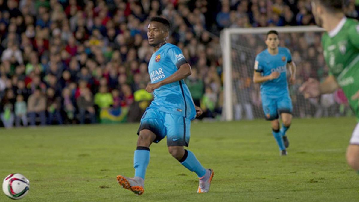 Kaptoum debutó este miércoles con el primer equipo del Barça