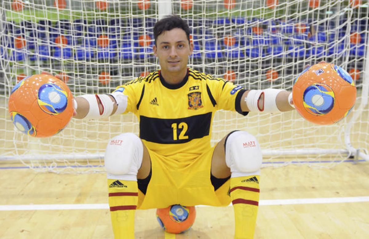 Juanjo Angosto, con la selección española