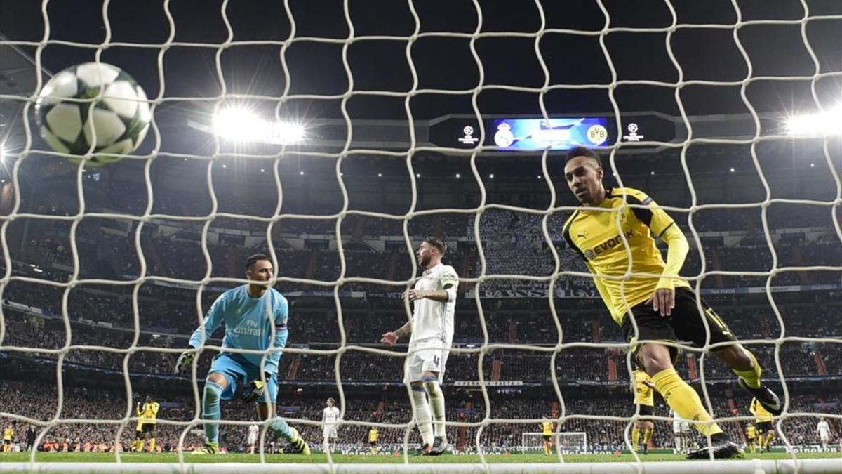 Aubameyang marcó la pasada temporada en el Santiago Bernabéu