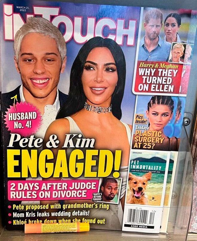 InTouch Estados Unidos, portada con Kim Kardashian y Pete Davidson