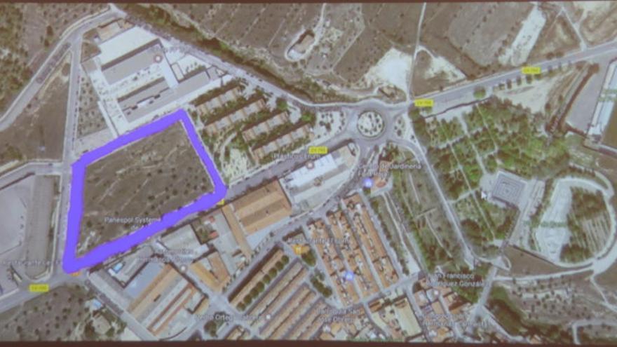 Imagen de la parcela en la que se ubicará la nueva sede de AITEX