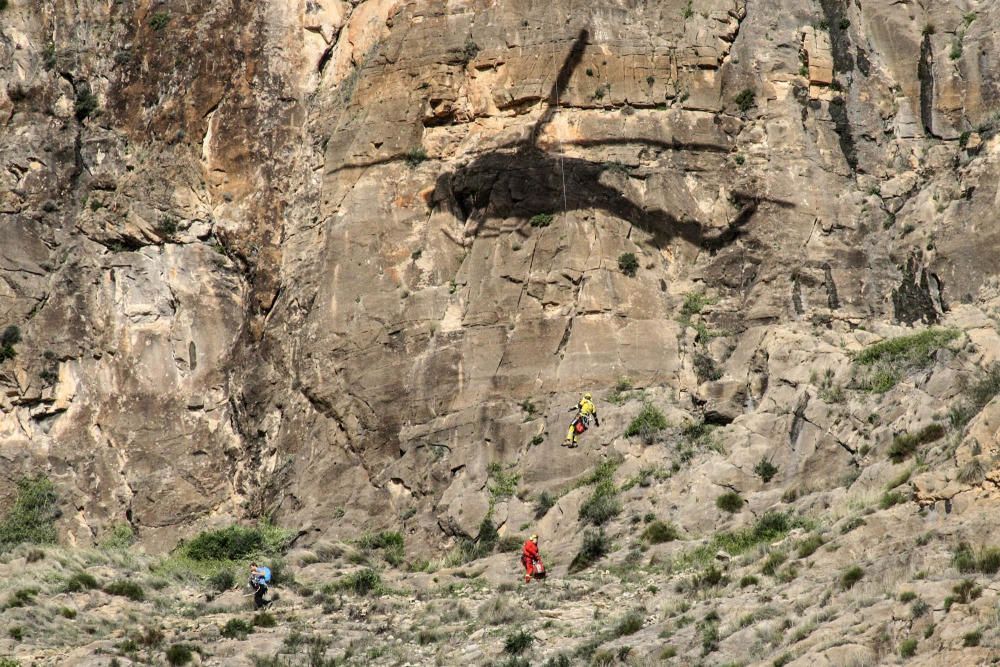 Rescate de un senderista en la Pared Negra