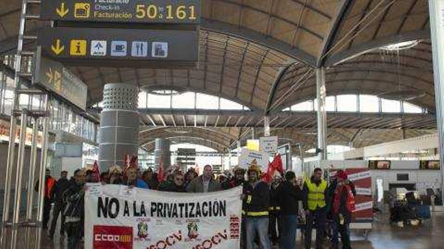 Movilización contra la privatización de Aena
