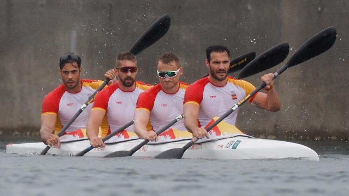 El K-4 español se alza con la medalla de plata