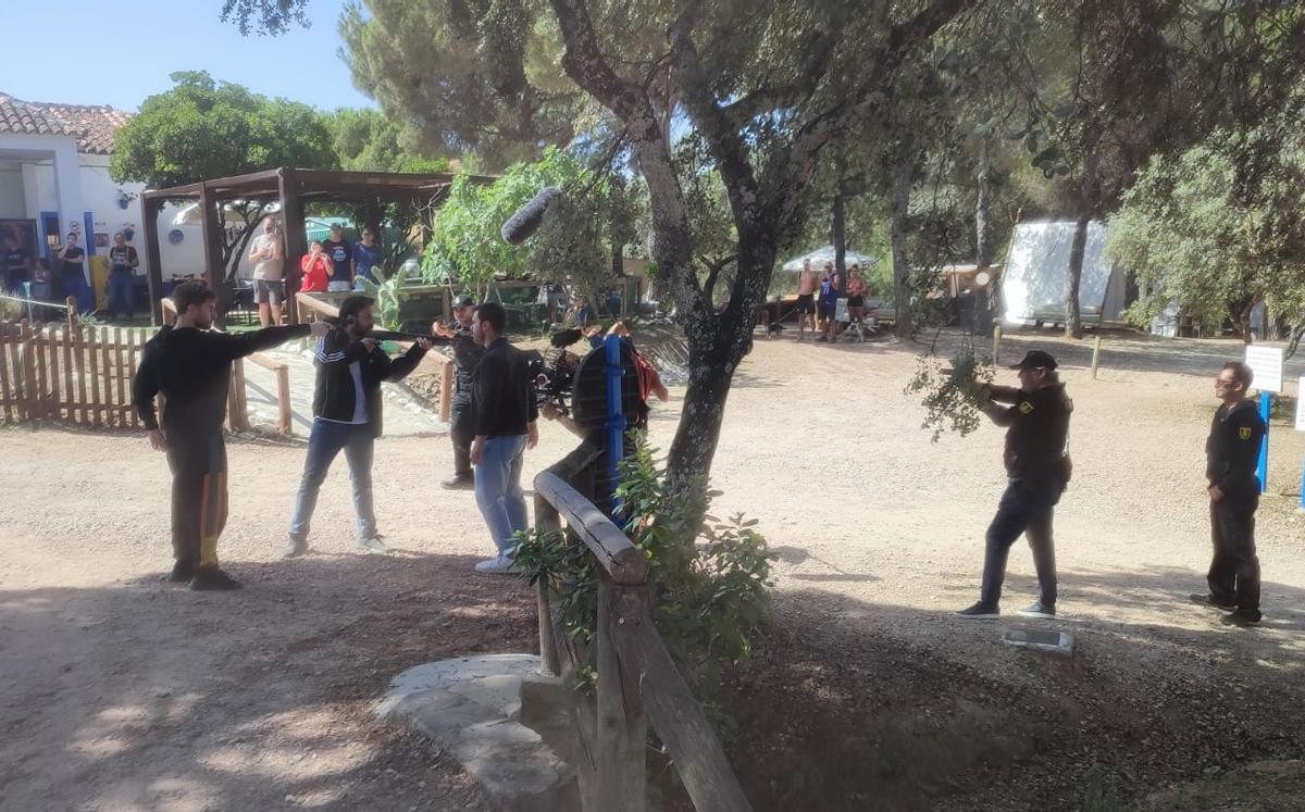 Un momento del rodaje en Los Villares