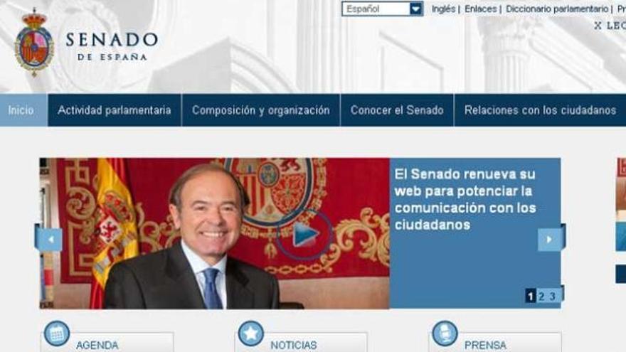 La web del Senado sufre un ataque en su estreno