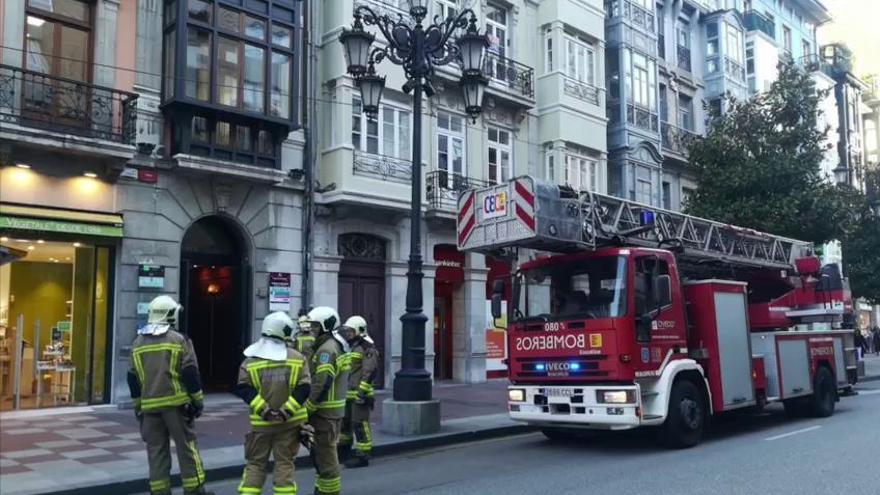 Incendio calle Uría de Oviedo