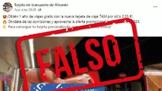 Una estafa ofrece falsos abonos de transporte en Alicante por dos euros