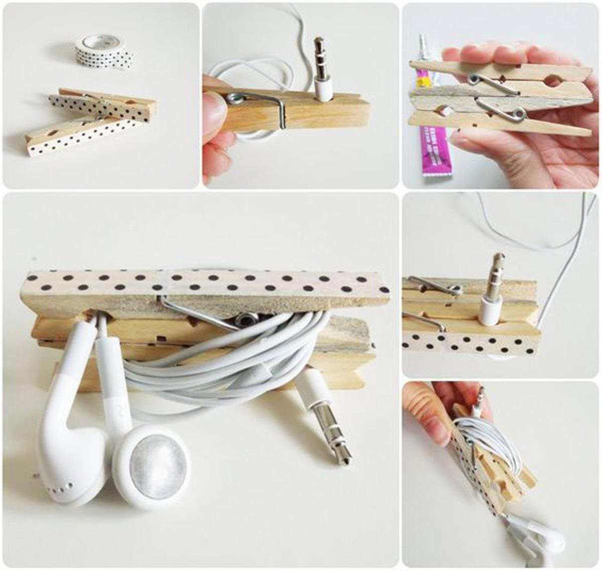 Pinza para auriculares DIY