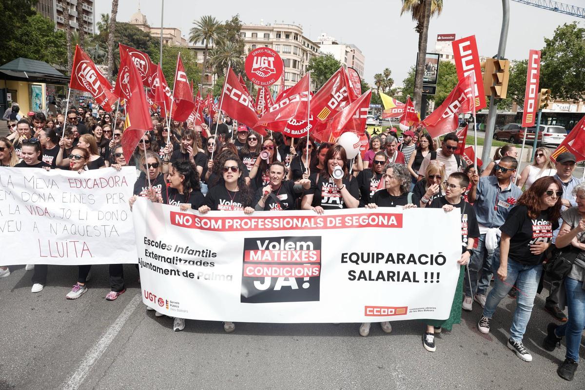 El personal de las escoletas ha sido uno de los más reivindicativos
