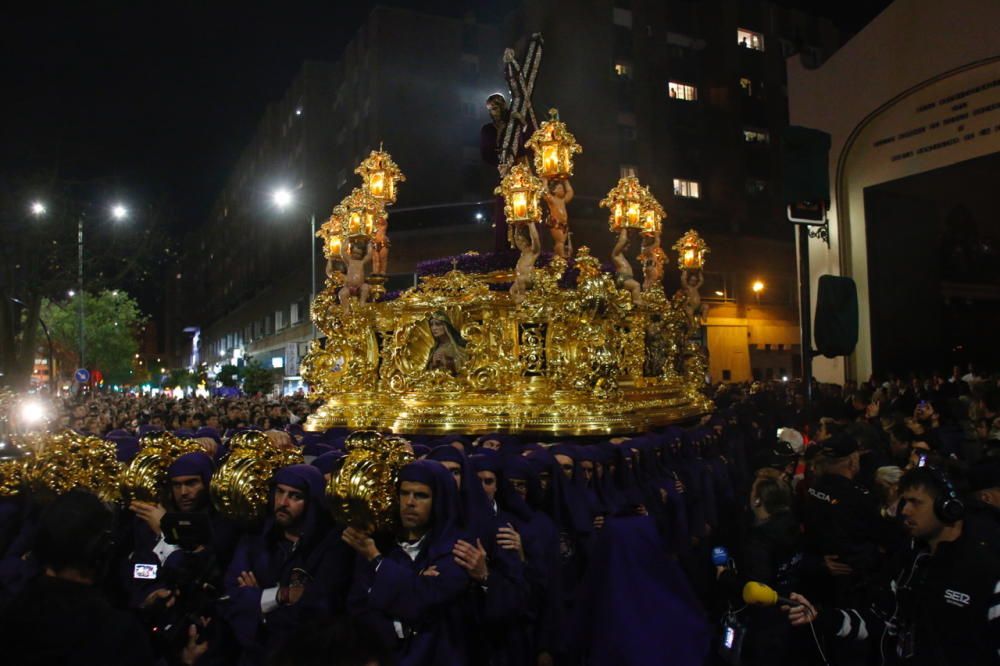 Las imágenes de la cofradía de la Esperanza, la última en procesionar en el Jueves Santo de la Semana Santa de Málaga