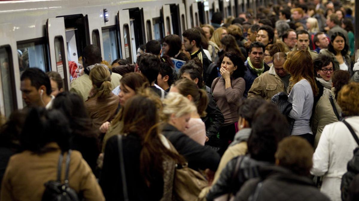 Huelga de metro el pasado 31 de octubre.