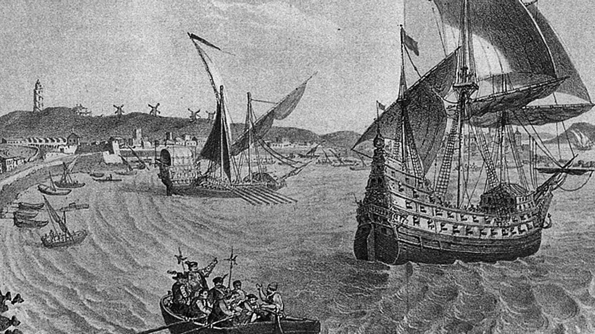 Puerto de A Coruña en el siglo XVIII.