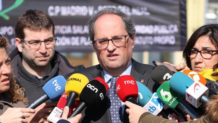 Torra titlla de «farsa» el judici de l&#039;1-O i demana a Sánchez «coratge» per dialogar