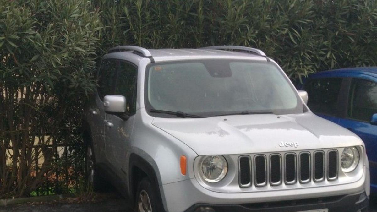 Imagen difundida del coche en la calle Malpartida de Plasencia.