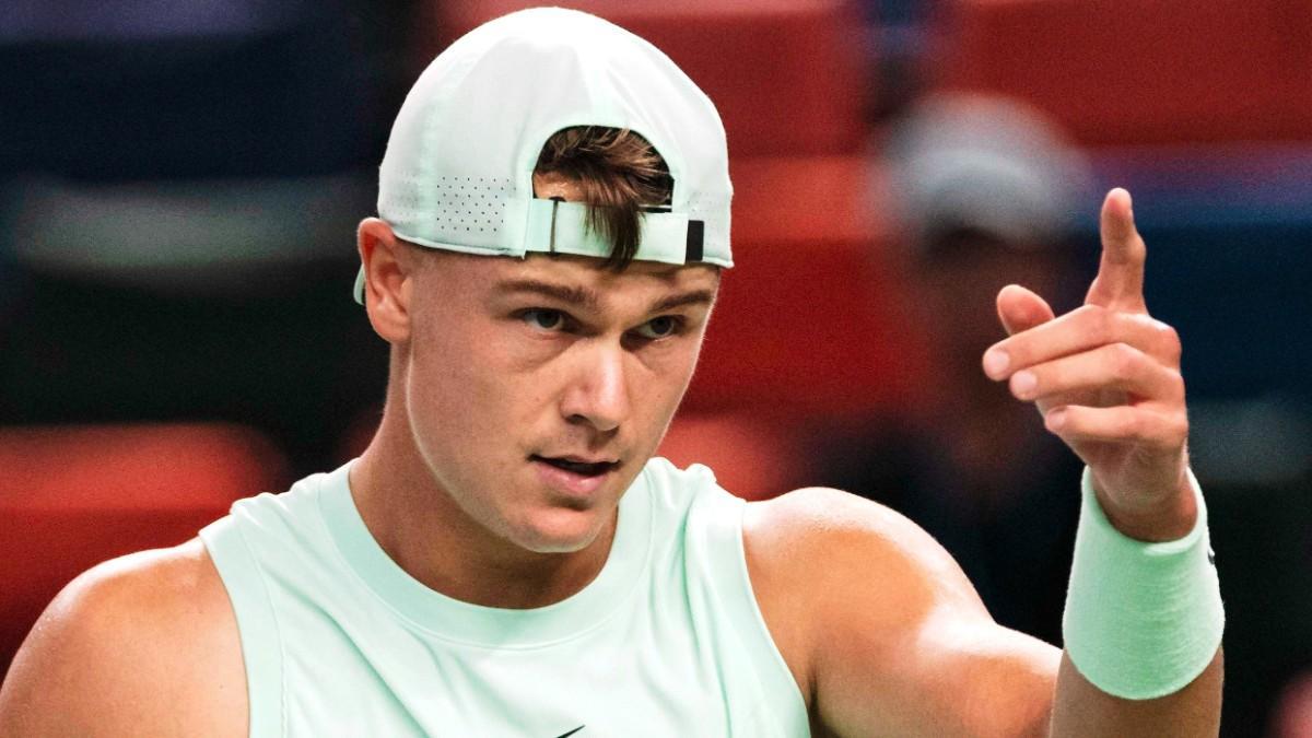 Holger Rune, durante un partido del año pasado