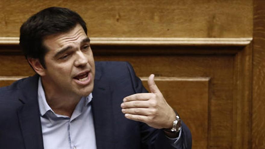 Alexis Tsipras en el parlamento heleno.