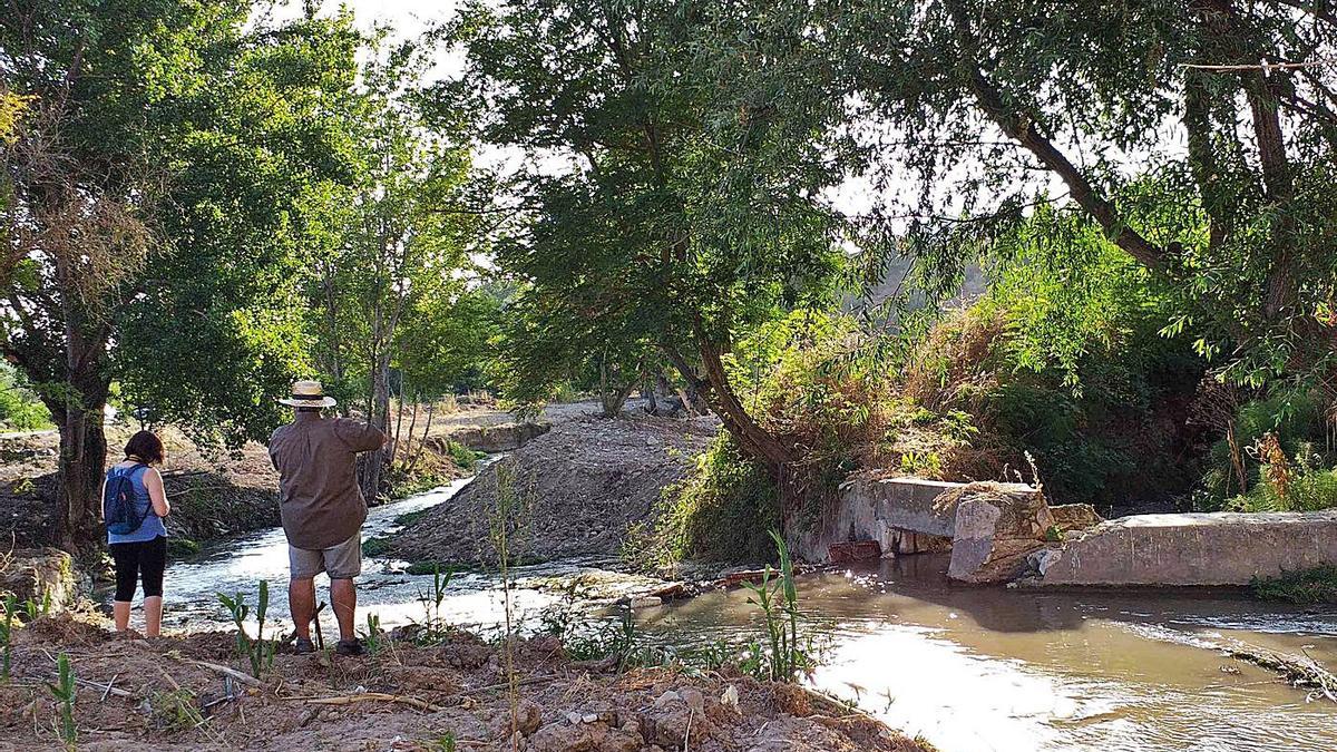 Zona desbrozada del cauce del río Cabra en el paraje de las Huertas de Alcantarilla.