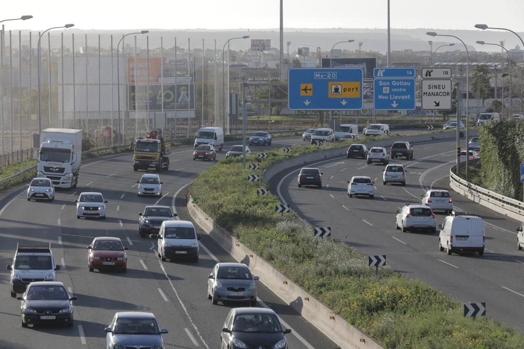 Primer día de límite de velocidad a 80 km/h en la Vía de Cintura de Palma