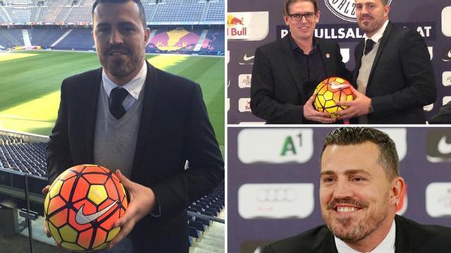 Òscar, en su presentación como entrenador del Salzburgo