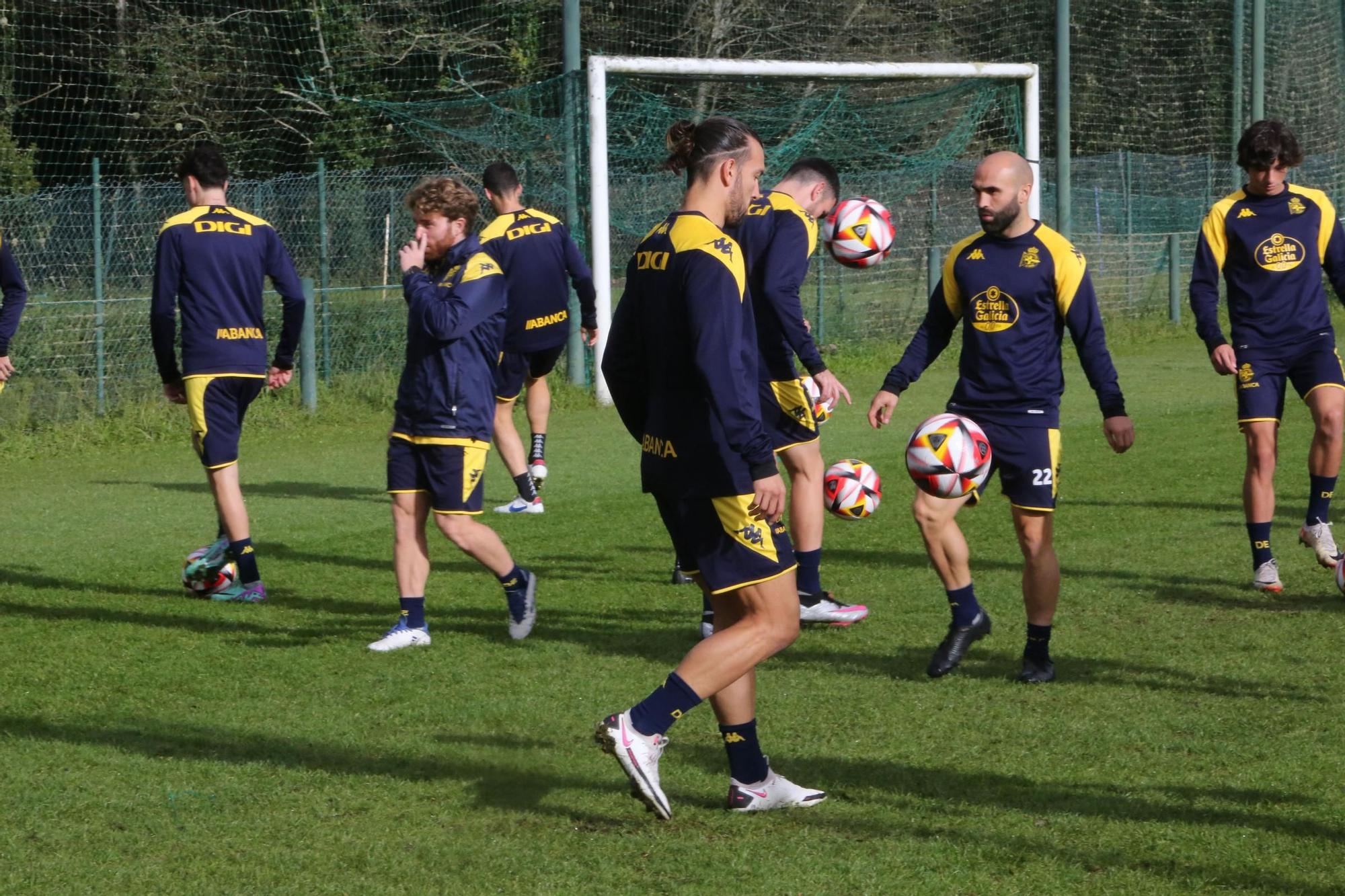 Entrenamiento del Deportivo en Abegondo