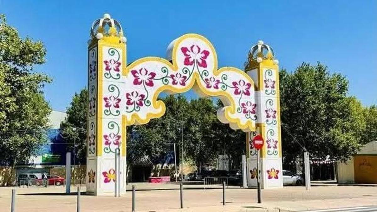 Portada del recinto ferial de Almendralejo