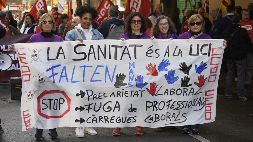 Les imatges de la manifestació de l&#039;1 de maig a la ciutat de Girona
