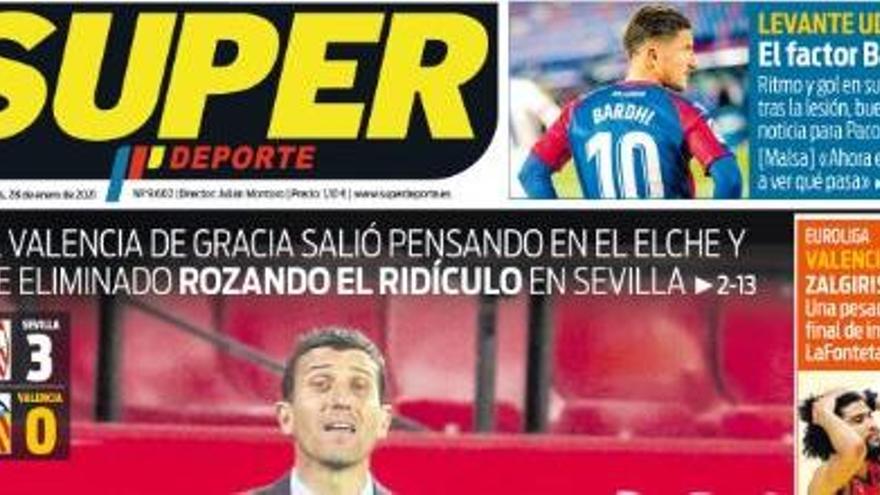 Esta es la portada de Superdeporte de este jueves