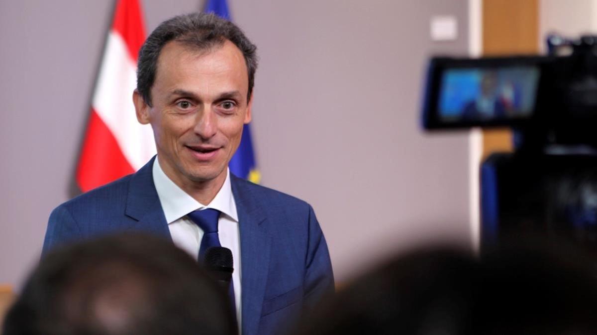 El ministro Pedro Duque, esta mañana, en el Consejo de Competitividad de la Unión Europea.