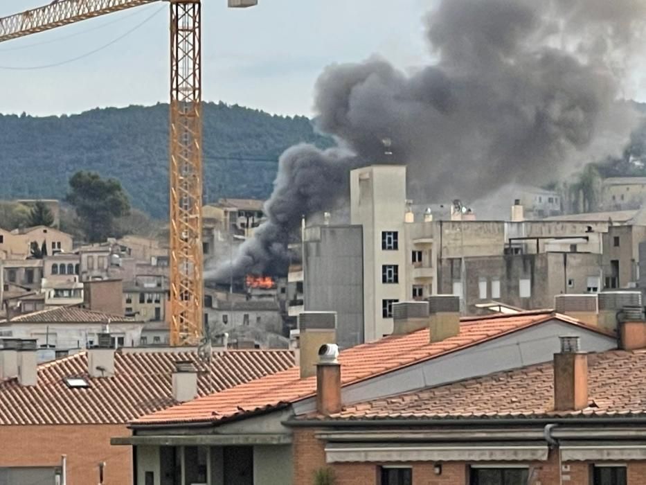 Incendi al Barri Vell de Girona