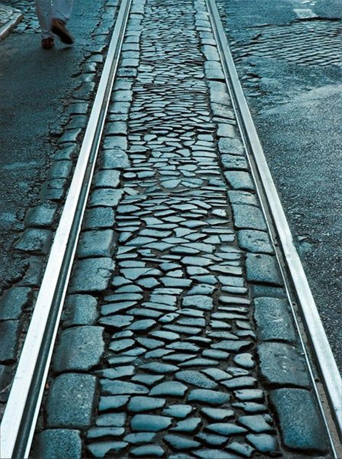 La
vía del tranvía, el transporte
ideal para descubrir Lisboa.