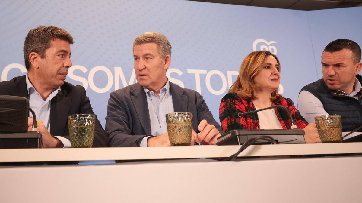 Mazón, Feijóo, Catalá y Mompó.