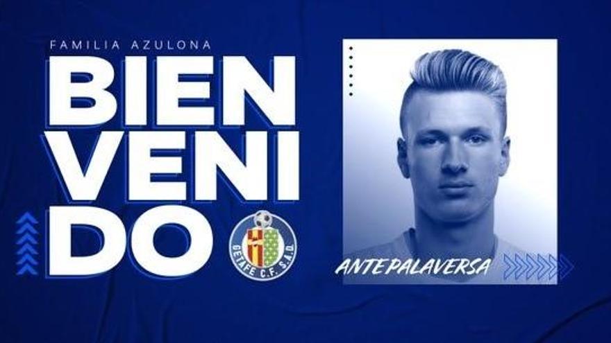 Ante Palaversa llega cedido al Getafe.