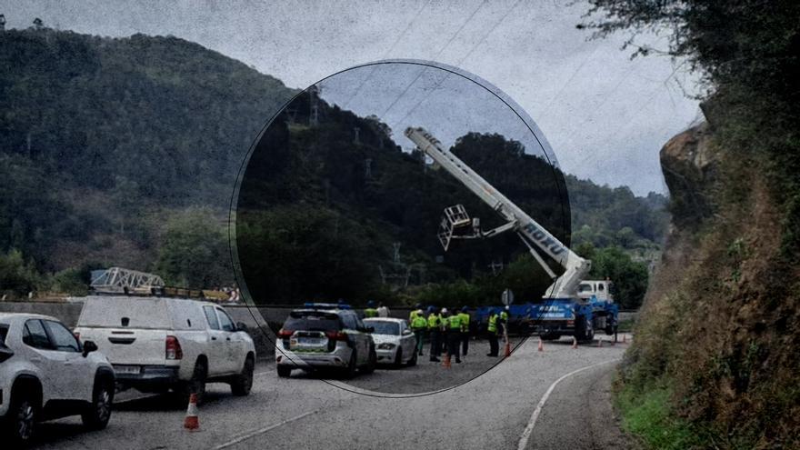 Las claves de la detención por la muerte de un operario de grúa en Mieres: veinte testigos y pesquisas pendientes del plan de obra