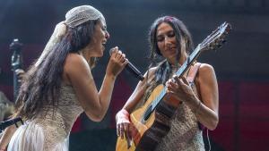El grupo Las Migas durante su actuación en los jardines del Palau de Pedralbes dentro del Festival Les Nits Occident 