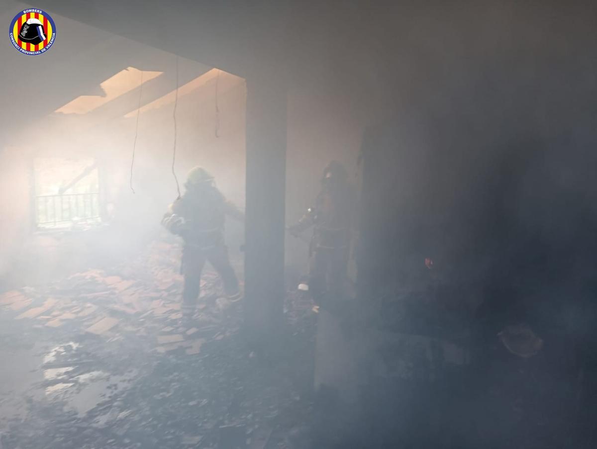 Incendio en la casa en Ademuz