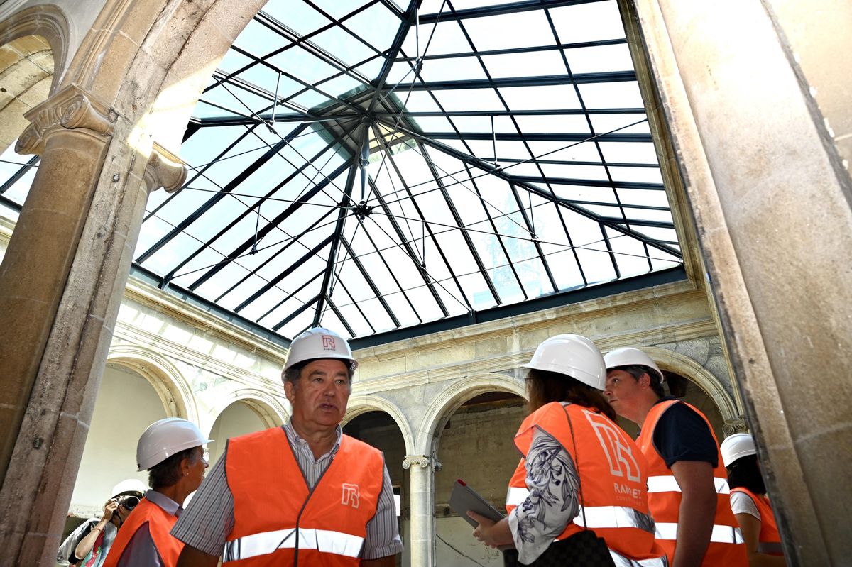 Las obras recuperan el antiguo lucernario de la Casa Consistorial.